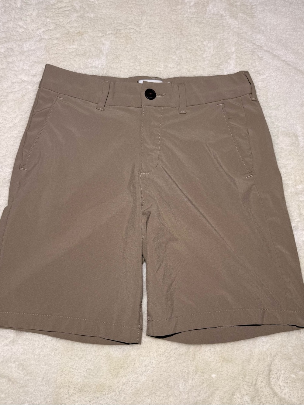 Abercrombie Kids Performance Chino Shorts Beige 13/14 Regular Stretch